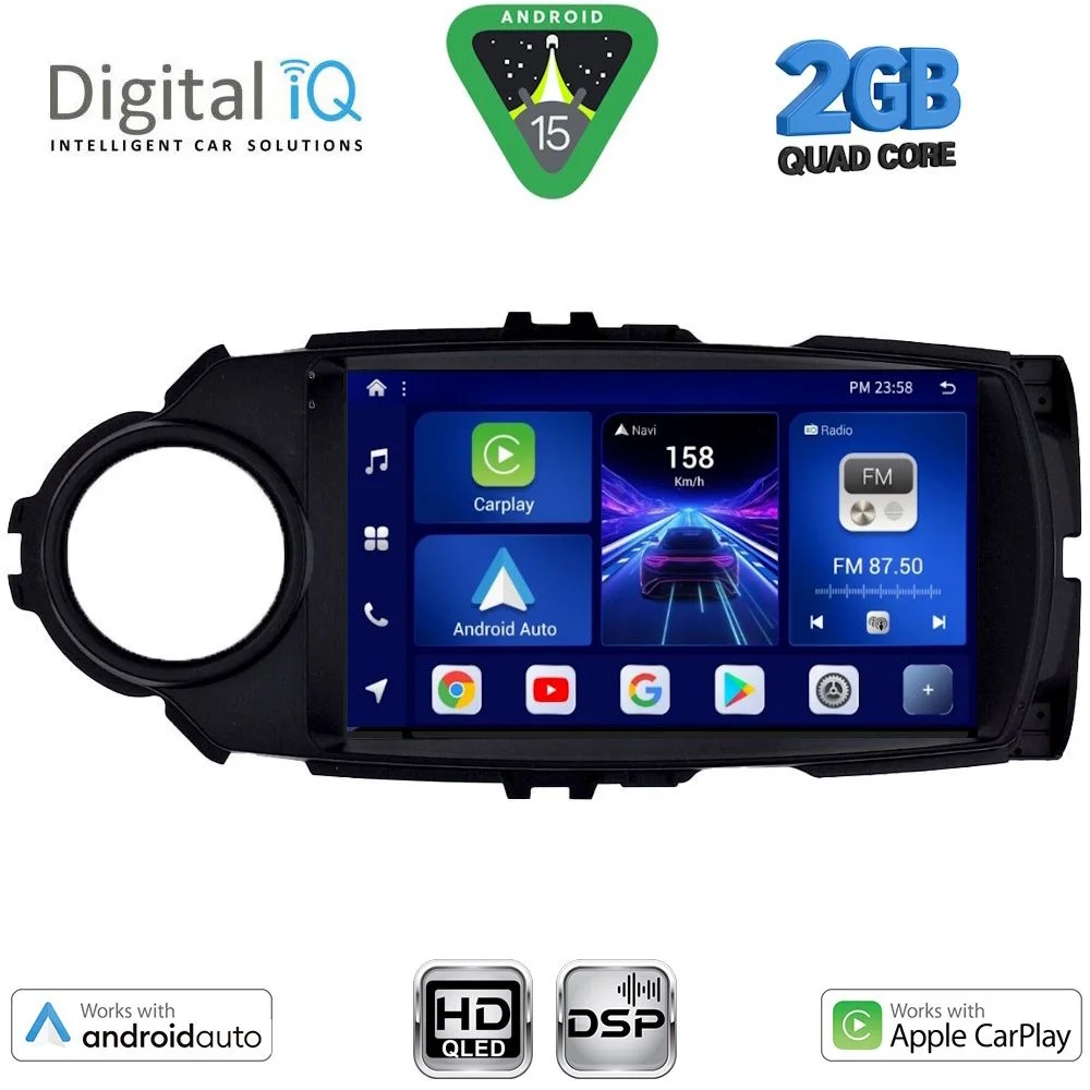 Φωτογραφία προϊόντος: DIGITAL IQ BXC 3737FL_CPAA (9inc) MULTIMEDIA TABLET for TOYOTA YARIS mod. 2015-2020