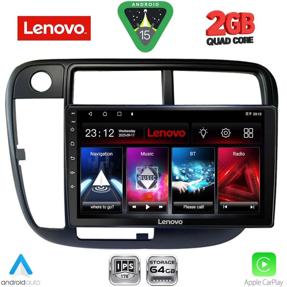 Φωτογραφία προϊόντος: LENOVO LVD 2186_CPA CLIMA (9inc) MULTIMEDIA TABLET for HONDA CIVIC mod. 1995-2001