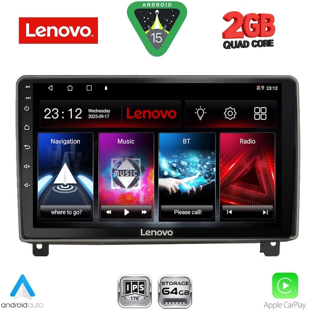 Φωτογραφία προϊόντος: LENOVO LVD 2517_CPA (9inc) MULTIMEDIA TABLET for PEUGEOT 407 mod. 2004-2011