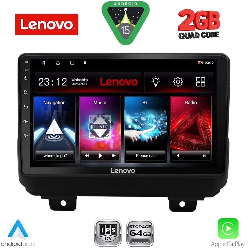 Φωτογραφία προϊόντος: LENOVO LVD 2298_CPA (9inc) MULTIMEDIA TABLET for JEEP WRANGLER mod. 2018-2026