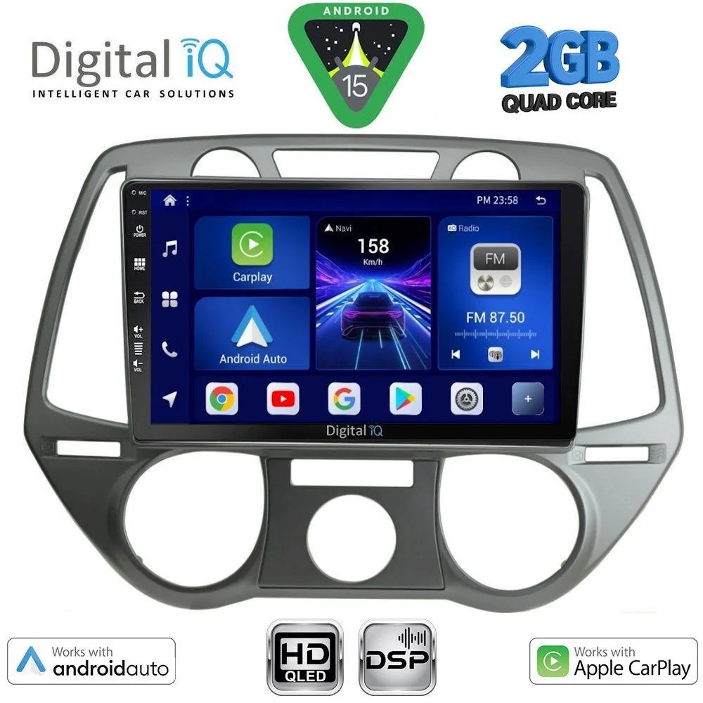 Φωτογραφία προϊόντος: DIGITAL IQ BXC 3228_CPAA A/C (9inc) MULTIMEDIA TABLET for HYUNDAI i20 mod. 2008-2012