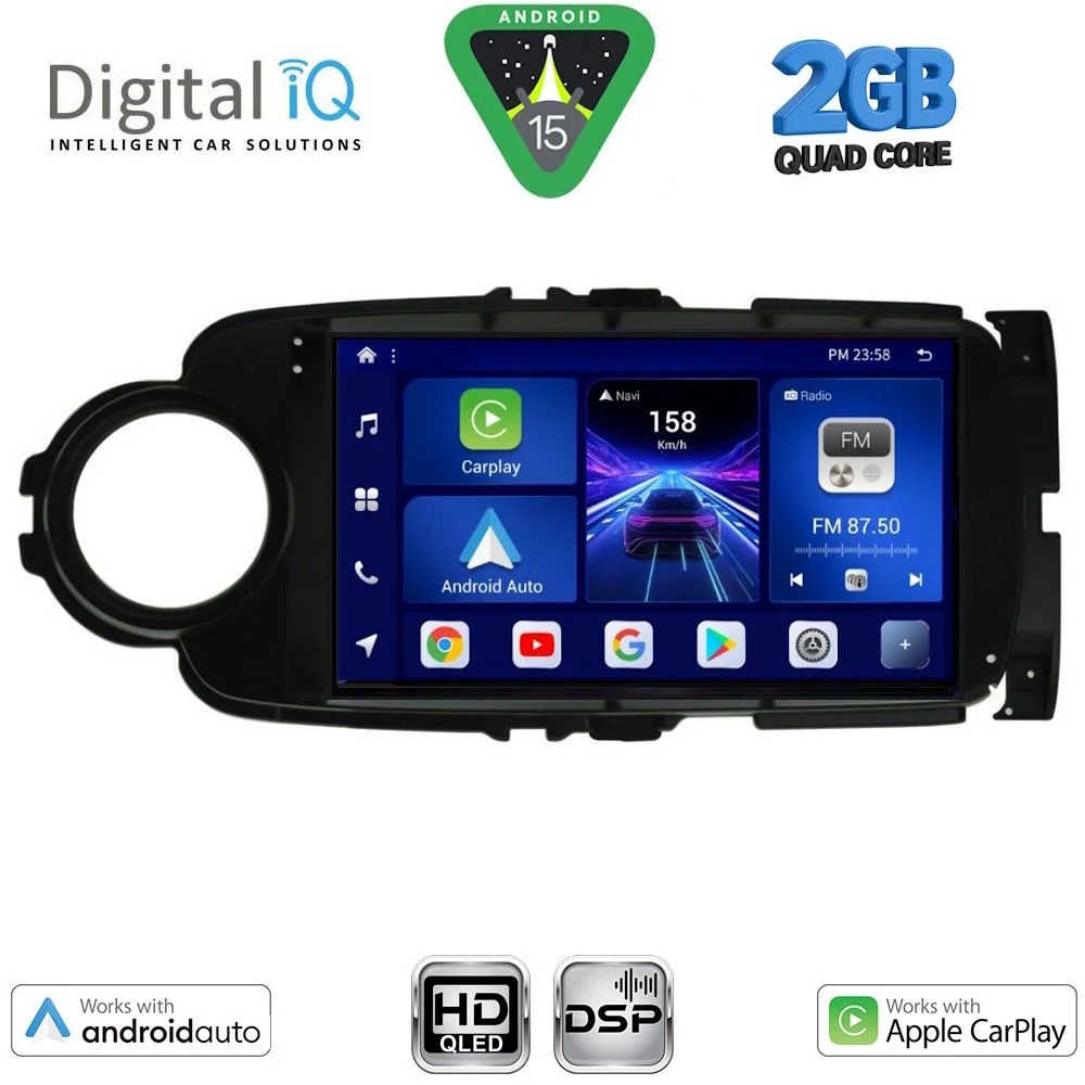 Φωτογραφία προϊόντος: DIGITAL IQ BXC 3737BL_CPAA (9inc) MULTIMEDIA TABLET for TOYOTA YARIS mod. 2011-2015 (BLACK)