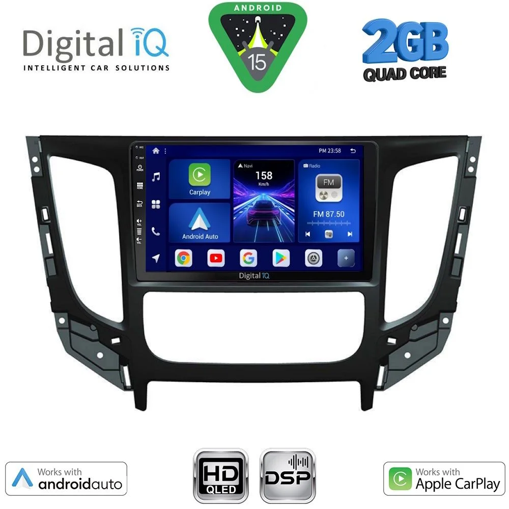 Φωτογραφία προϊόντος: DIGITAL IQ BXC 3437_CPAA CLIMA (9inc) MULTIMEDIA TABLET for MITSUBISHI L200 mod. 2015-2019 with CLIMA