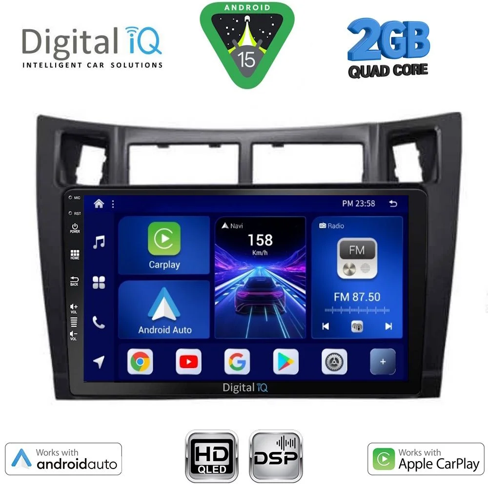 Φωτογραφία προϊόντος: DIGITAL IQ BXC 3736BL_CPAA (9inc) MULTIMEDIA TABLET for TOYOTA YARIS mod. 2006-2011 (BLACK)