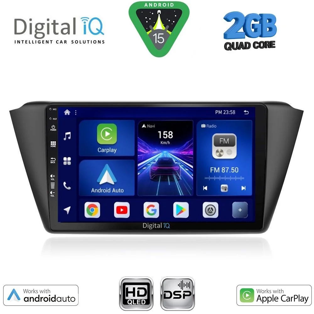 Φωτογραφία προϊόντος: DIGITAL IQ BXC 3582_CPAA (9inc) MULTIMEDIA TABLET for SKODA FABIA mod. 2015-2022