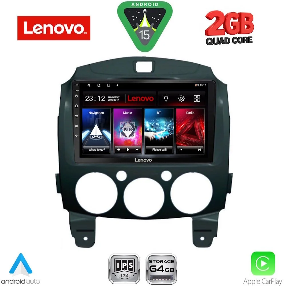 Φωτογραφία προϊόντος: LENOVO LVD 2361_CPA (9inc) MULTIMEDIA TABLET for MAZDA 2 mod. 2007-2014