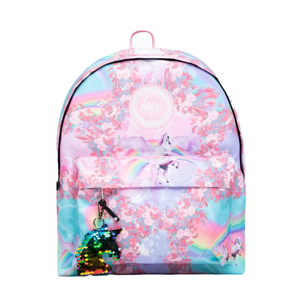 Φωτογραφία προϊόντος: Just Hype Hype Backpack Holographic Rainbow 18L Crest Multicolor