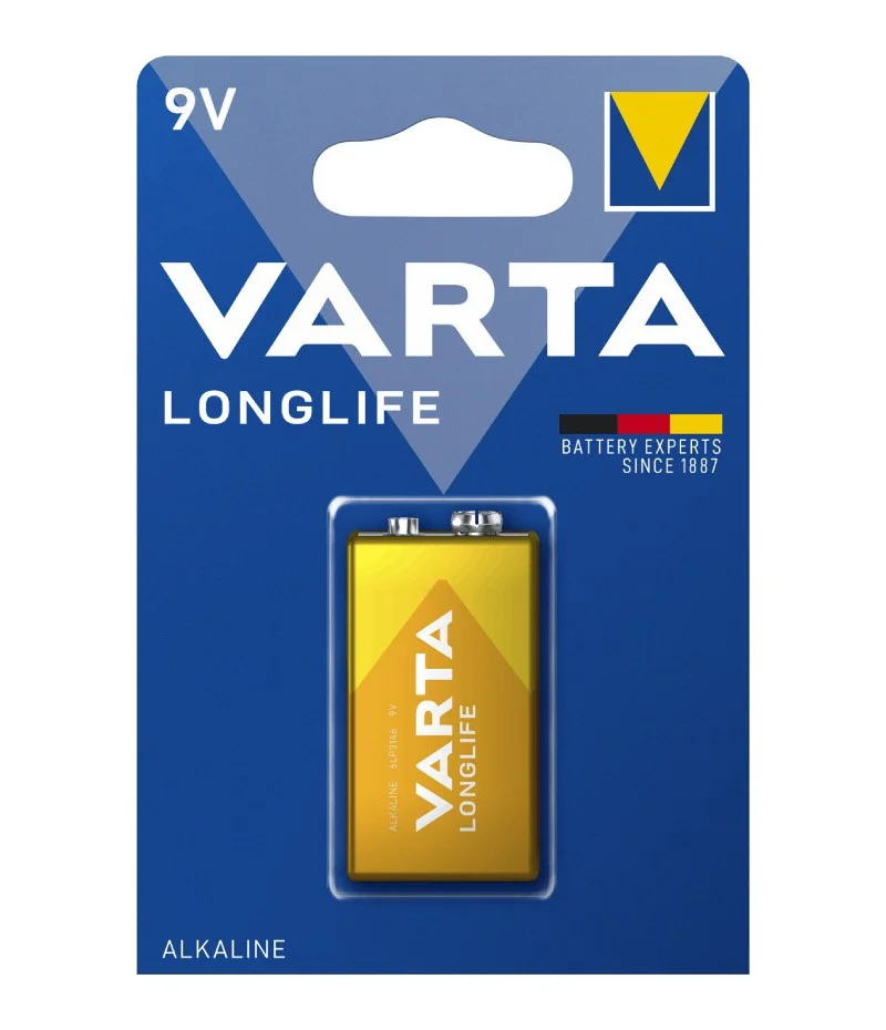 Φωτογραφία προϊόντος: Varta LongLife Αλκαλική Μπαταρία 9V 1τμχ (33389)