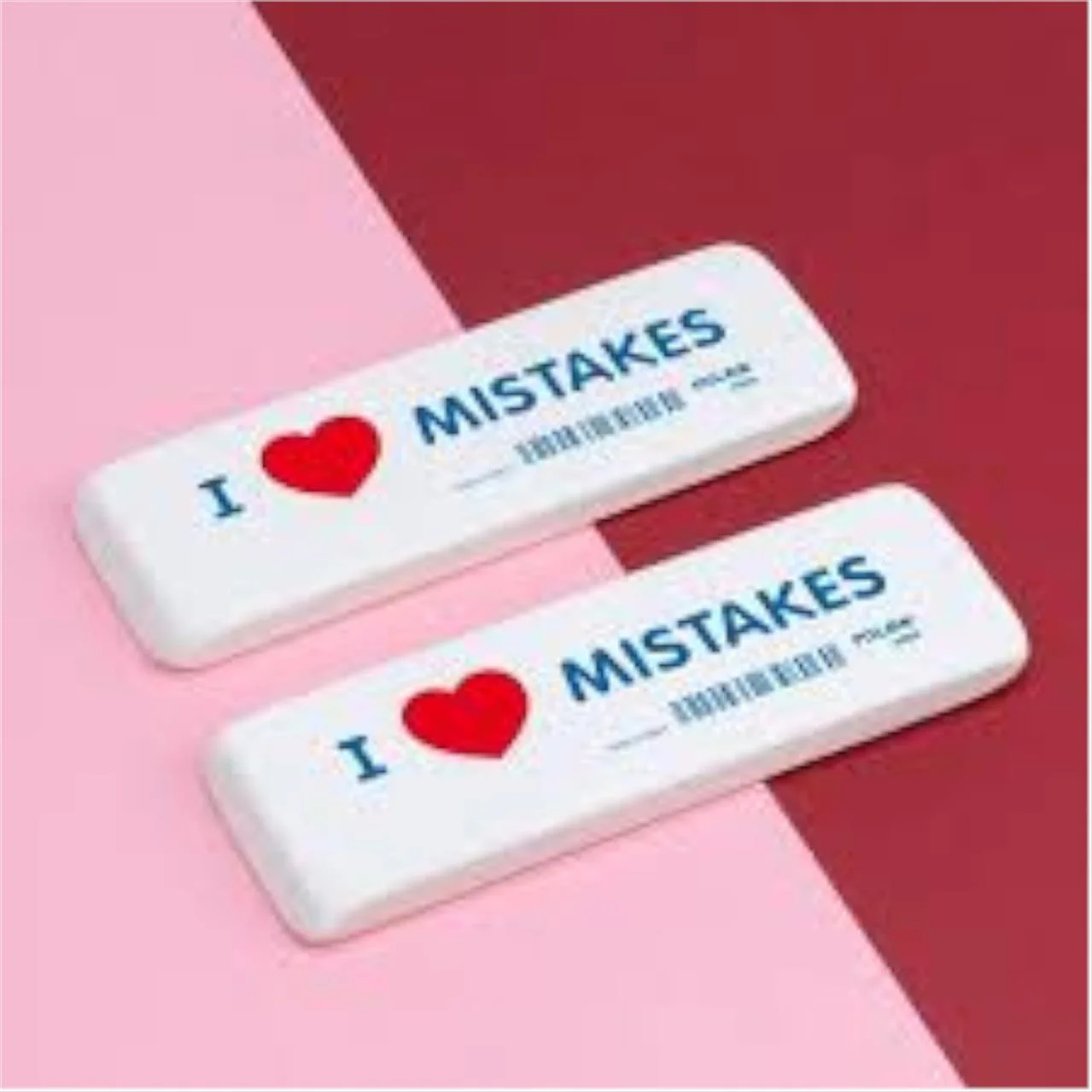 Φωτογραφία προϊόντος: OEM Milan Γόμα Λευκή Ι Love Mistakes N4806 - CNM4806