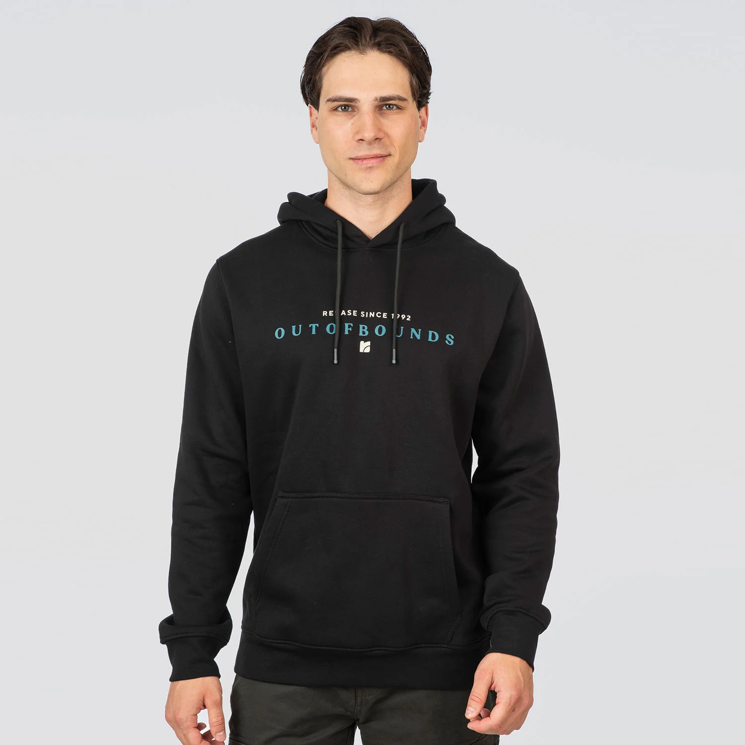 Φωτογραφία προϊόντος: REBASE DOUBLE PRESSED PRINT BRUSHED FLEECE HOODIE ΜΑΥΡΟ