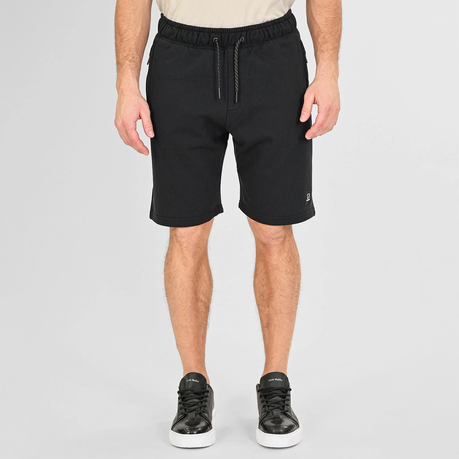 Φωτογραφία προϊόντος: REBASE TERRY FLEECE SHORTS WITH ZIPPERS AT POCKETS ΜΑΥΡΟ