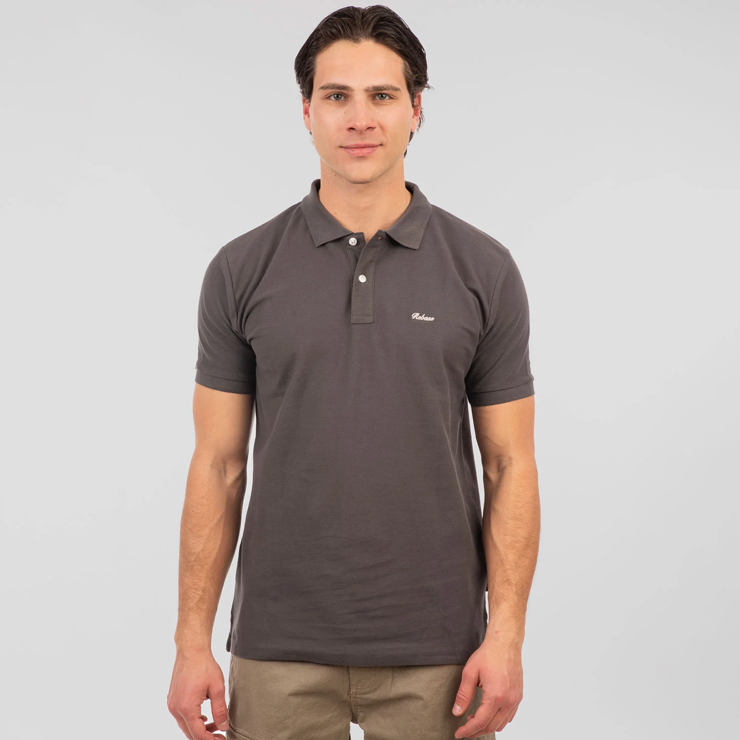 Φωτογραφία προϊόντος: REBASE POLO PIQUE T-SHIRT ΓΚΡΙ