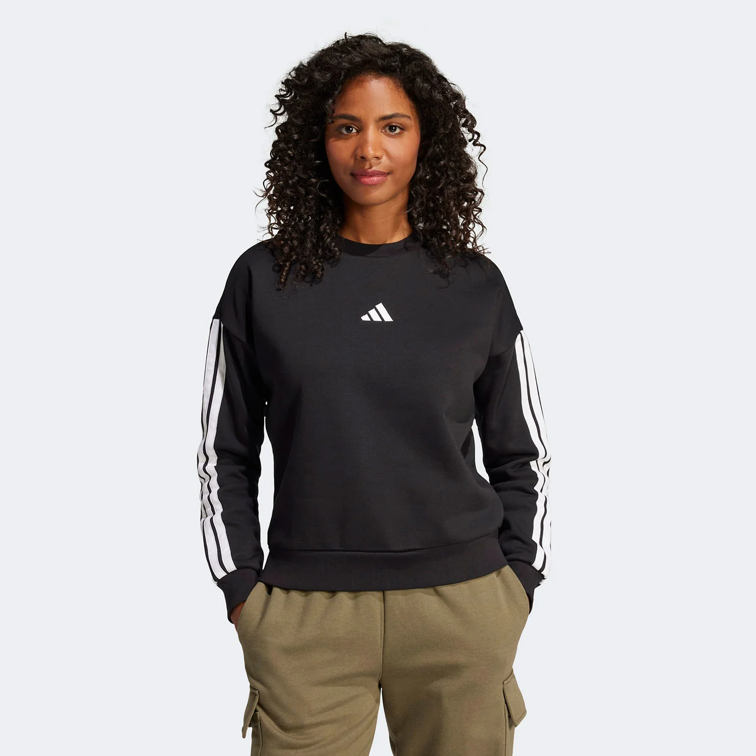 Φωτογραφία προϊόντος: ADIDAS PERFORMANCE ADIDAS ESSENTIALS 3-STRIPES FLEECE SWEATSHIRT ΜΑΥΡΟ