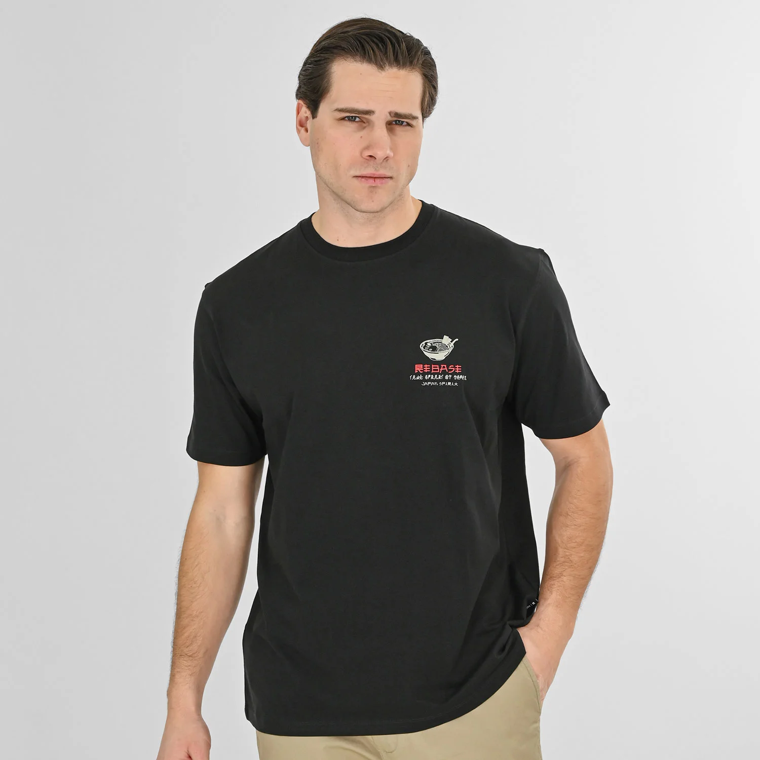Φωτογραφία προϊόντος: REBASE FRONT-BACK PRINTED RELAXED FIT T-SHIRT ΜΑΥΡΟ