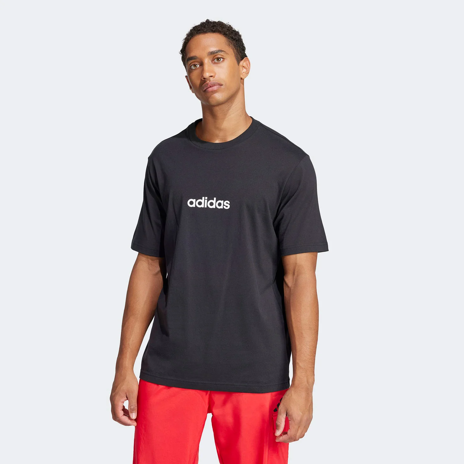 Φωτογραφία προϊόντος: ADIDAS PERFORMANCE ADIDAS ESSENTIALS LINEAR SINGLE JERSEY T-SHIRT ΜΑΥΡΟ