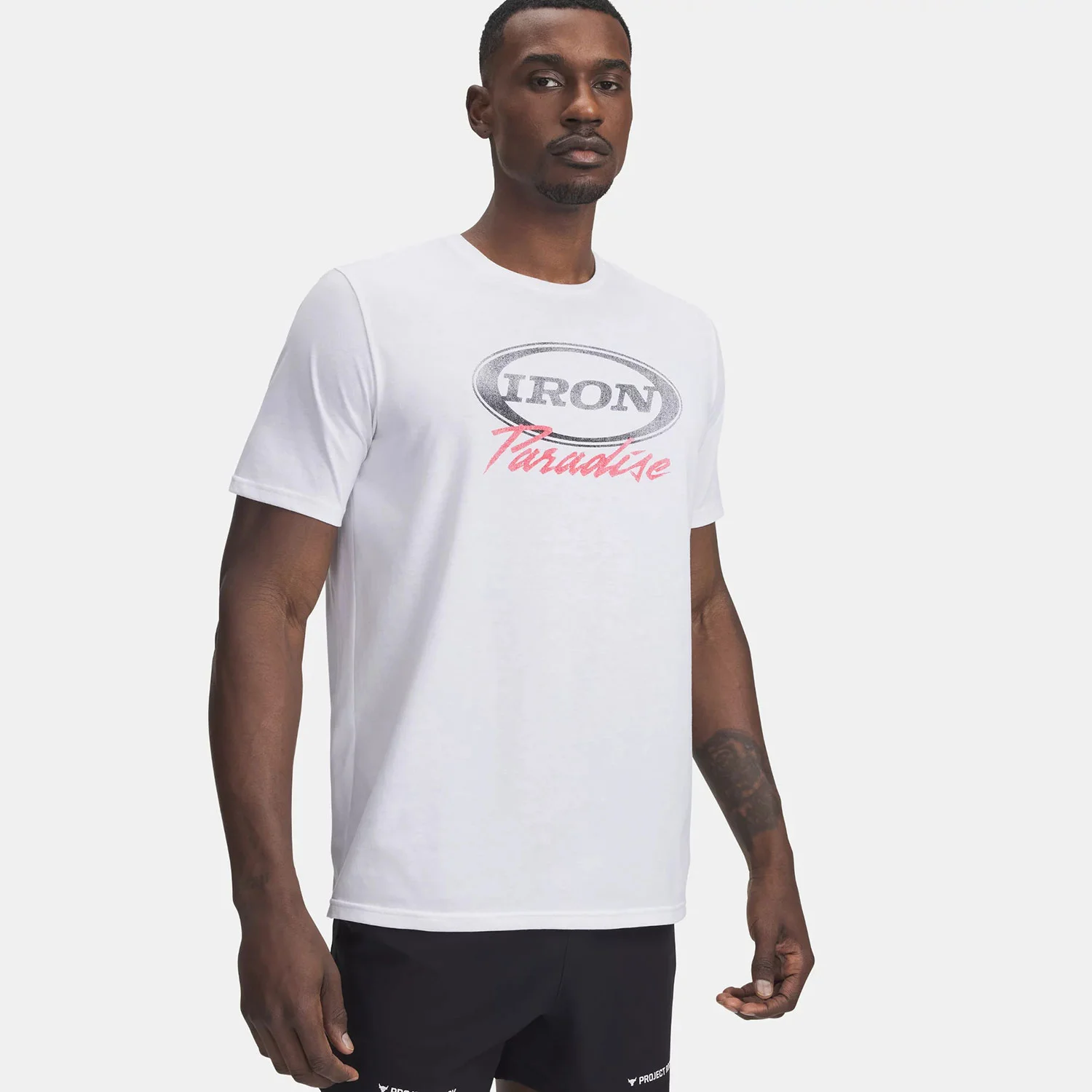 Φωτογραφία προϊόντος: UNDER ARMOUR PROJECT ROCK IRON GRAPHIC T-SHIRT ΑΣΠΡΟ