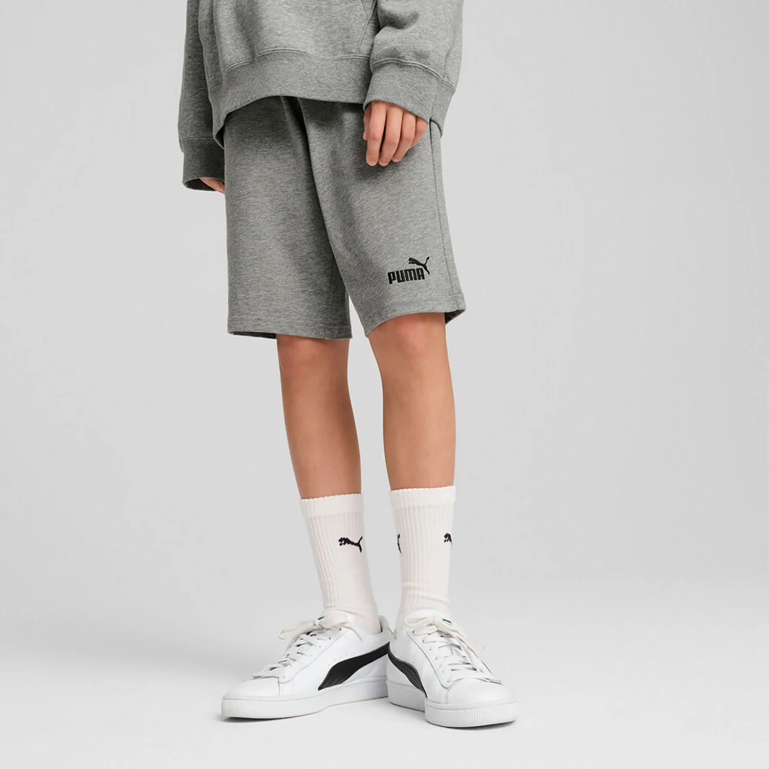 Φωτογραφία προϊόντος: PUMA KIDS ESSENTIALS NO. 1 LOGO JERSEY SHORTS ΓΚΡΙ
