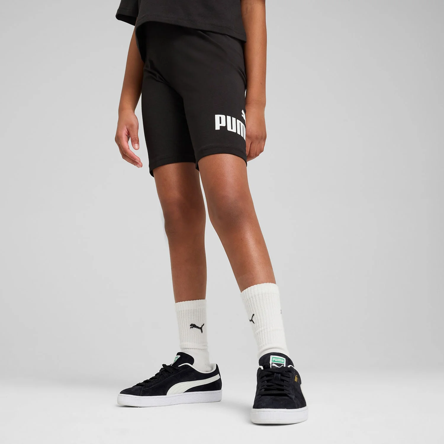 Φωτογραφία προϊόντος: PUMA GIRL'S ESSENTIALS NO. 1 LOGO SHORT LEGGINGS ΜΑΥΡΟ
