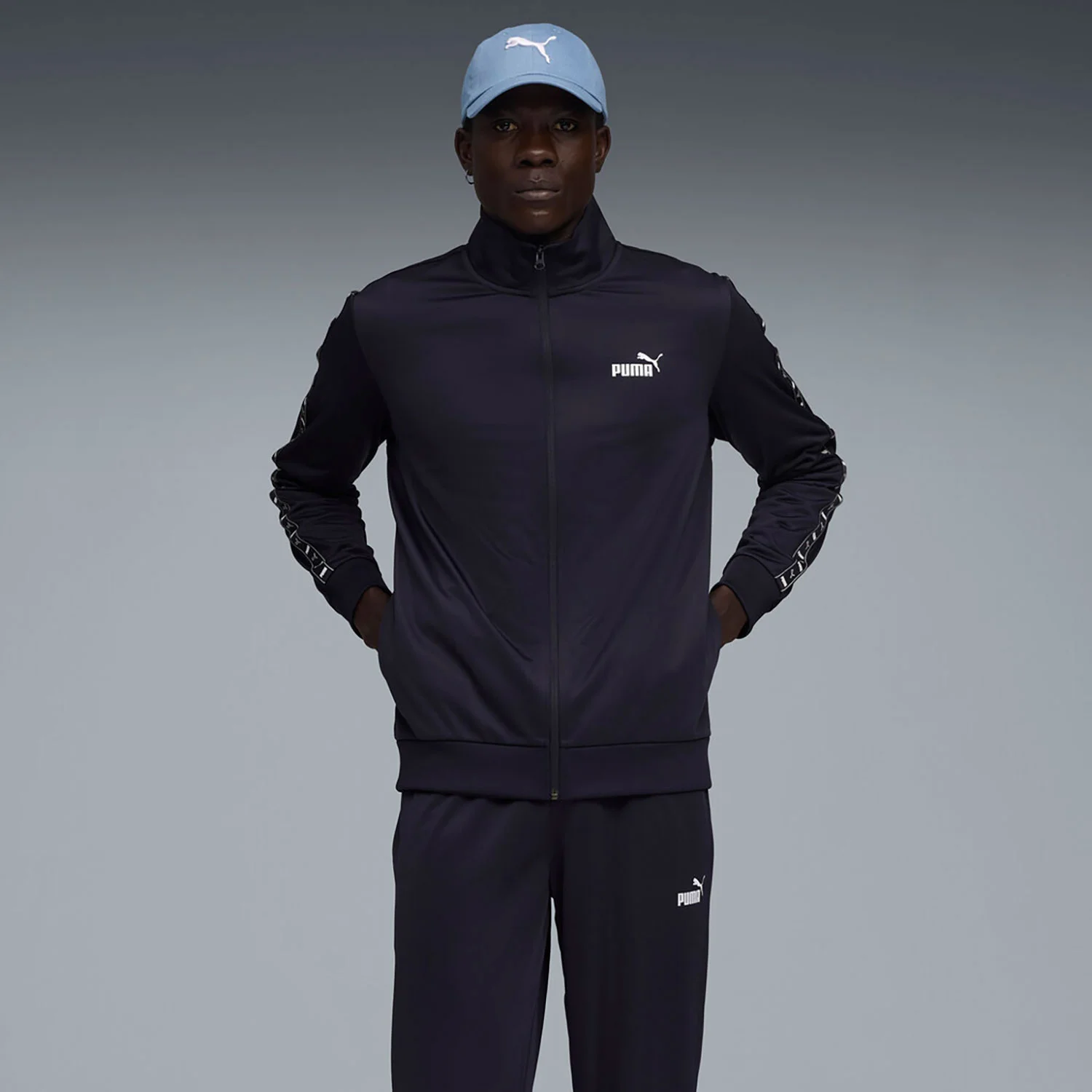 Φωτογραφία προϊόντος: PUMA POLYESTER TAPE TRACKSUIT ΜΠΛΕ
