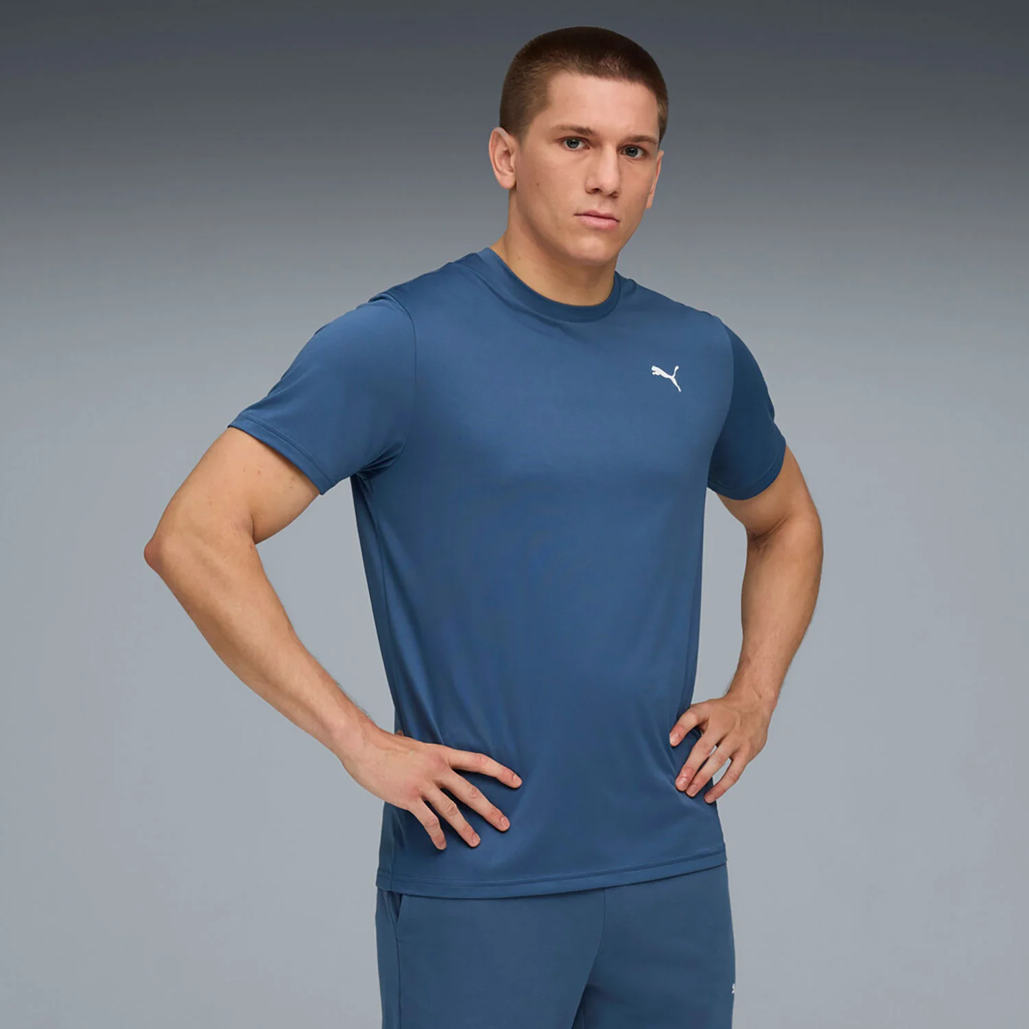 Φωτογραφία προϊόντος: PUMA TAD ESSENTIALS SOLID CAT TRAINING T-SHIRT ΜΠΛΕ