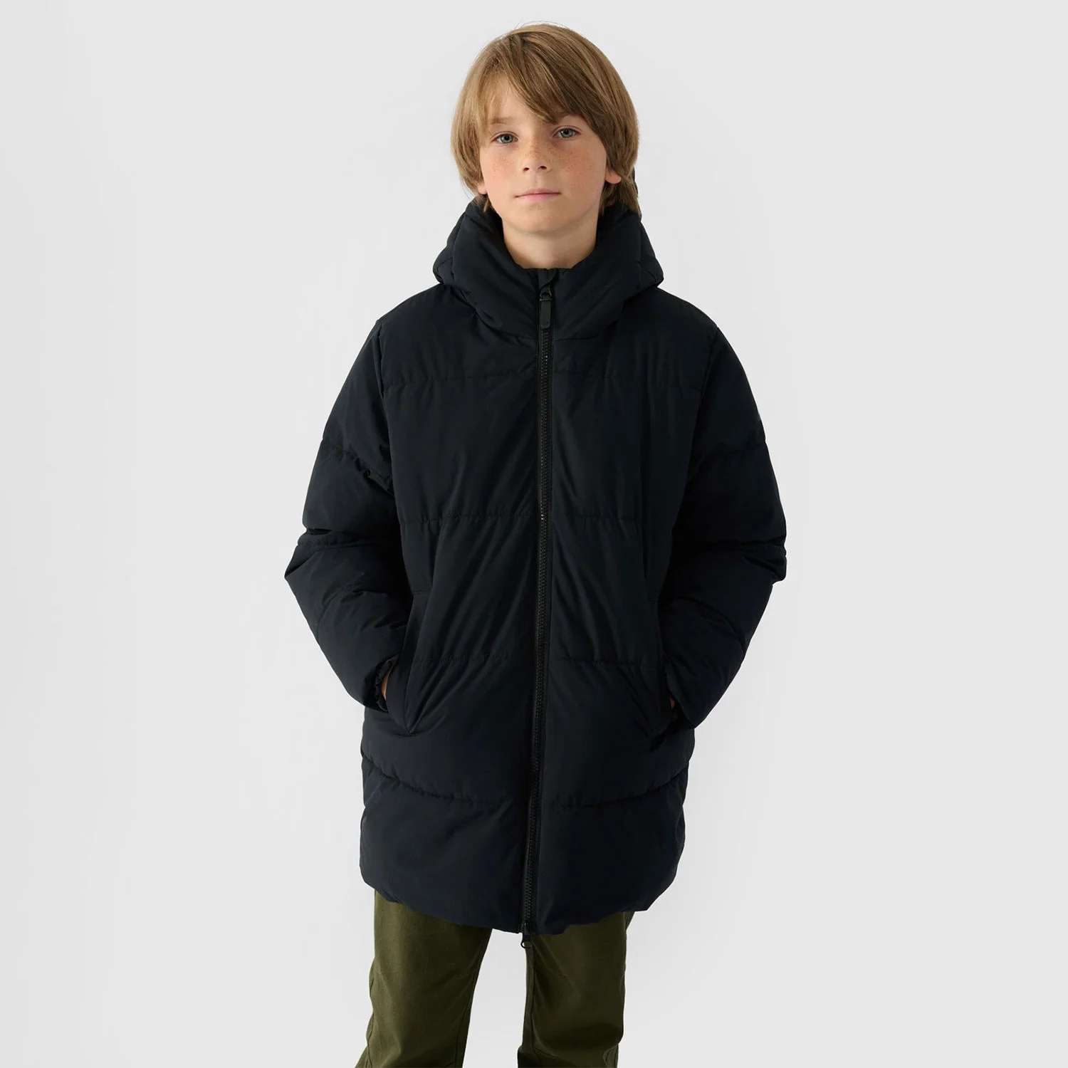Φωτογραφία προϊόντος: 4F BOY'S LONG DOWN JACKET ΜΑΥΡΟ