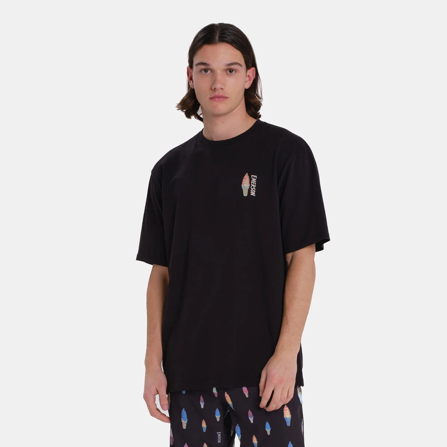 Φωτογραφία προϊόντος: EMERSON ICE-CREAM MEN’S SHORT SLEEVE T-SHIRT ΜΑΥΡΟ