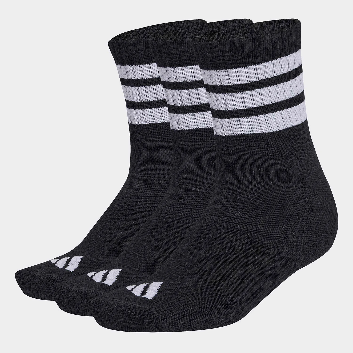 Φωτογραφία προϊόντος: ADIDAS PERFORMANCE ADIDAS 3-STRIPES CUSHIONED MID CUT SOCKS 3 PAIR PACK ΜΑΥΡΟ