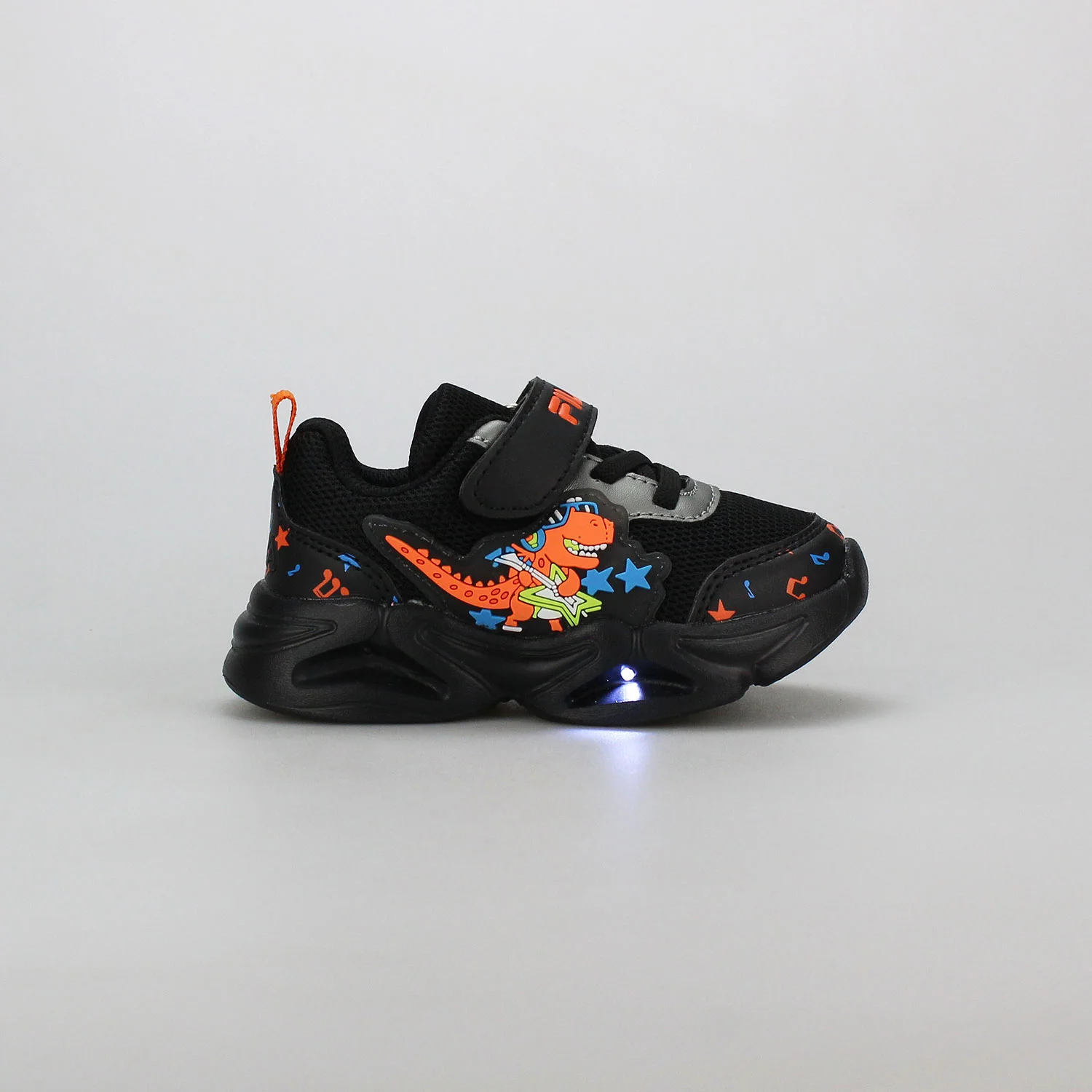 Φωτογραφία προϊόντος: FILA DINO VELCRO LIGHTS INFANTS SHOES ΜΑΥΡΟ