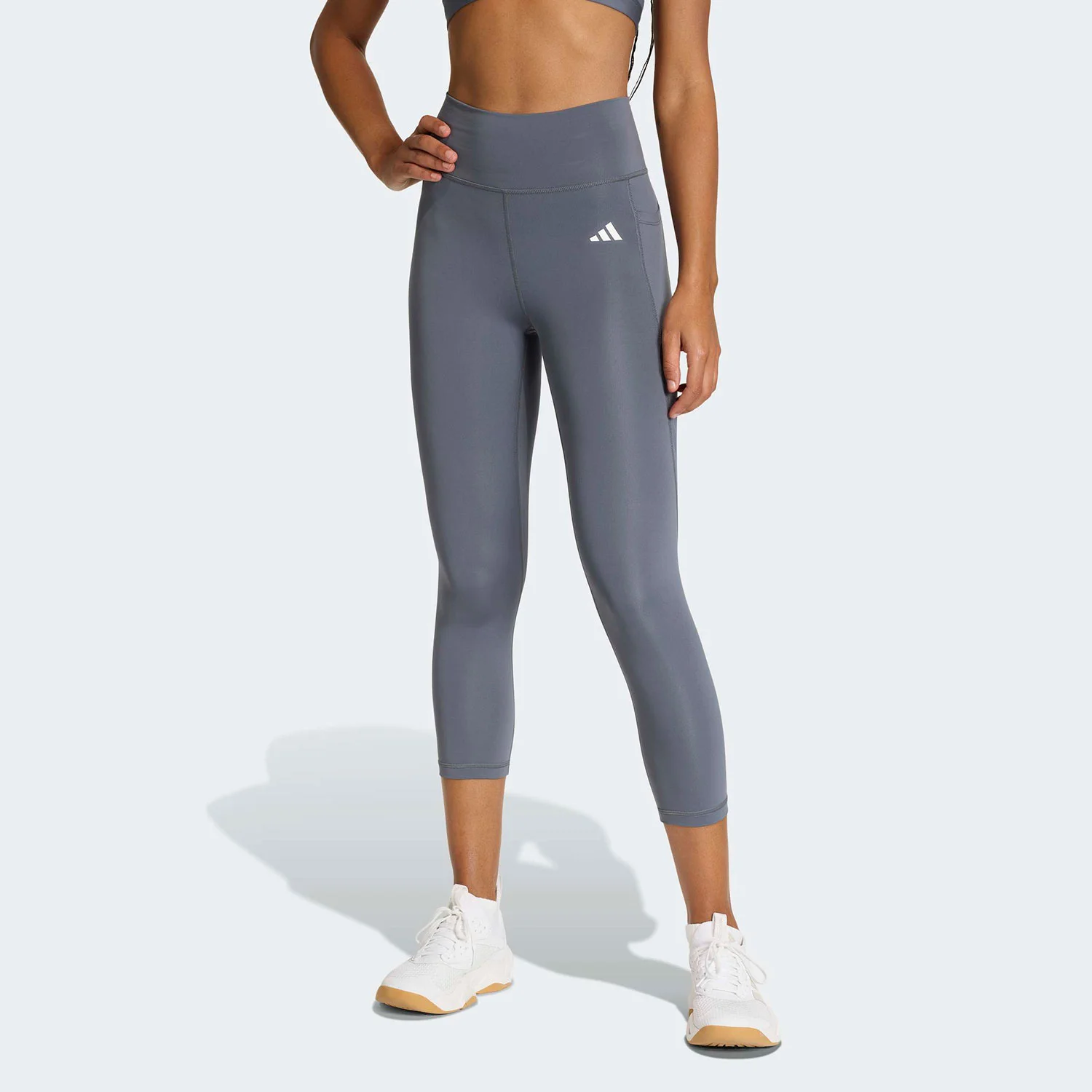 Φωτογραφία προϊόντος: ADIDAS PERFORMANCE ADIDAS OPTIME ESSENTIALS STASH 3/4 LEGGINGS ΓΚΡΙ