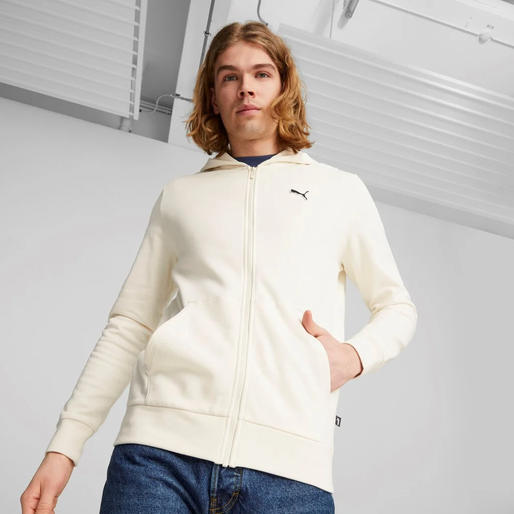 Φωτογραφία προϊόντος: Puma Better Essentials Ανδρική Φούτερ Ζακέτα με Κουκούλα 676815-99 Λευκή ΛΕΥΚΟ