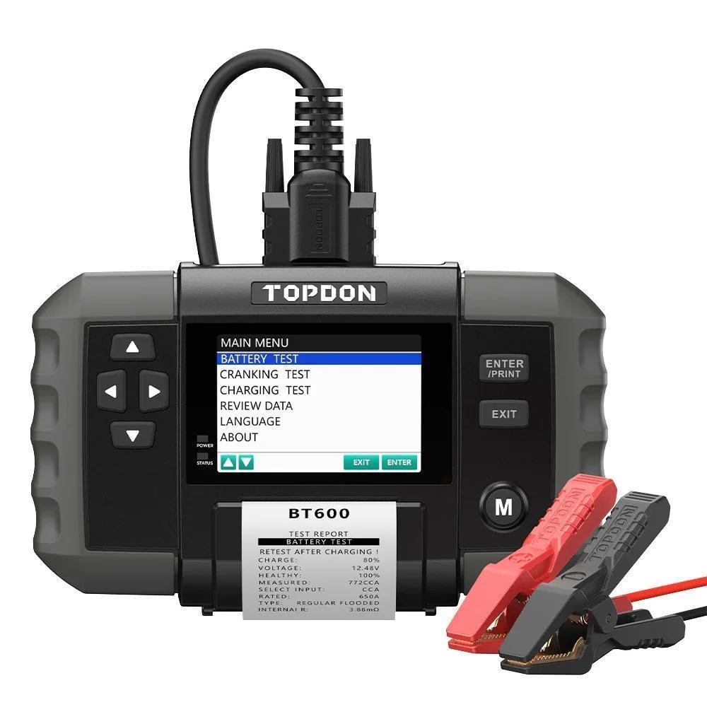 Φωτογραφία προϊόντος: OEM Topdon TD-BT600 Αναλογικό Battery Tester με Κροκοδειλάκια