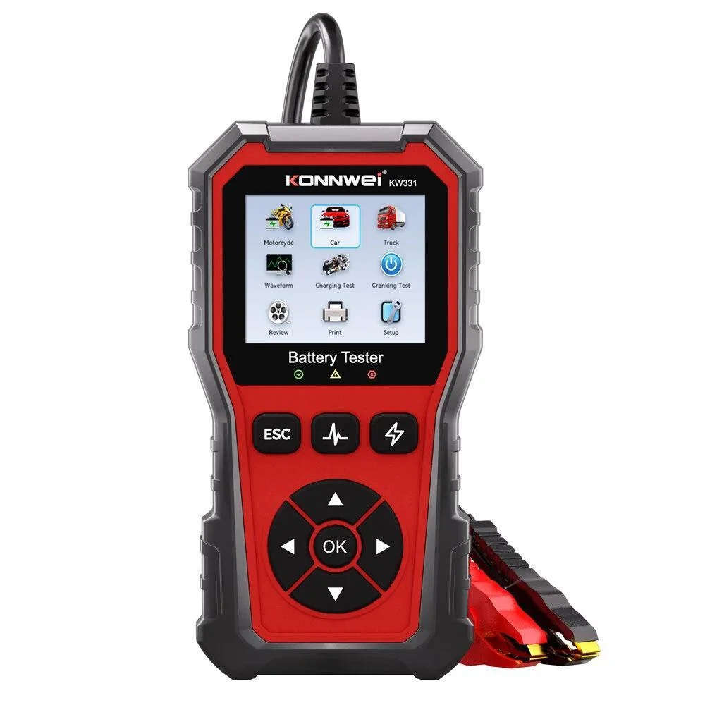 Φωτογραφία προϊόντος: OEM Konnwei KW341 Ψηφιακό Battery Tester με Κροκοδειλάκια