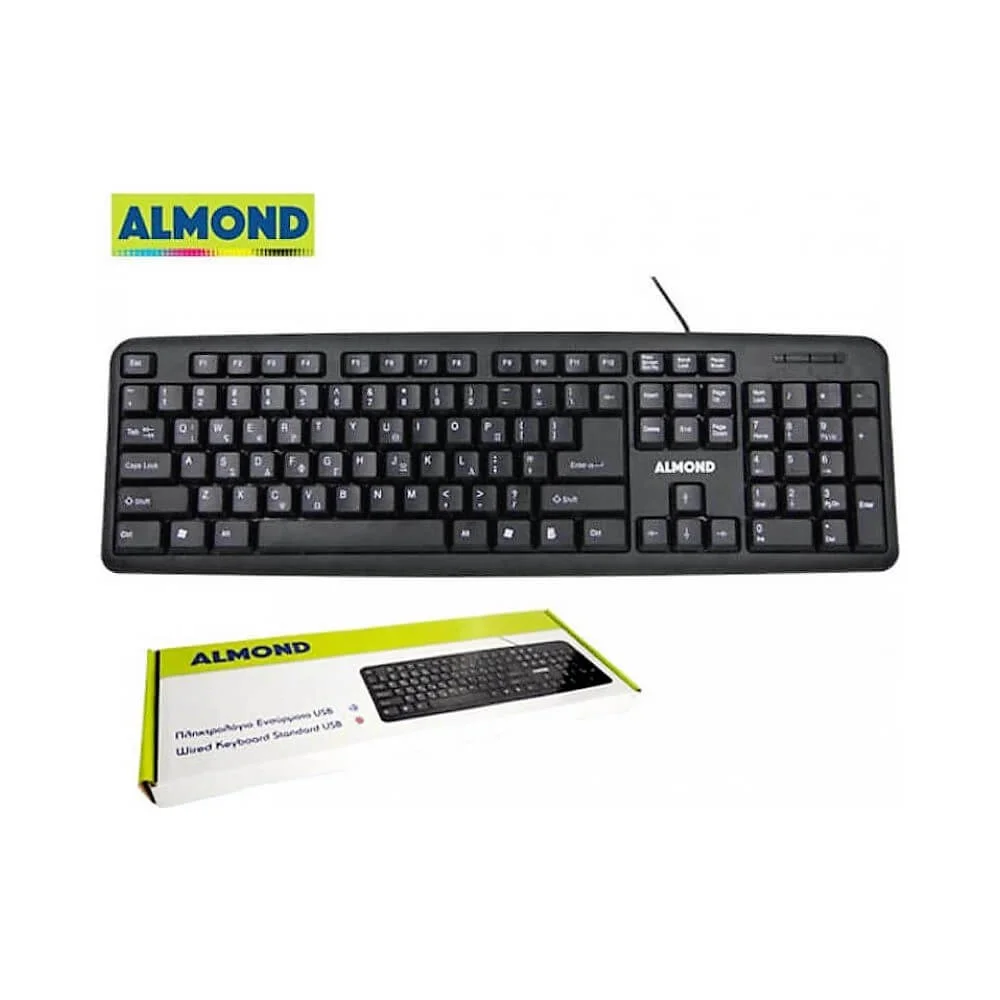 Φωτογραφία προϊόντος: OEM Almond Ενσύρματο Usb Πληκτρολόγιο Αγγλικό US 76639