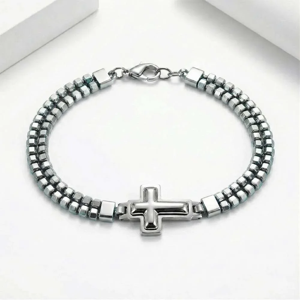 Φωτογραφία προϊόντος: OEM Αντρικό cross steel bracelet