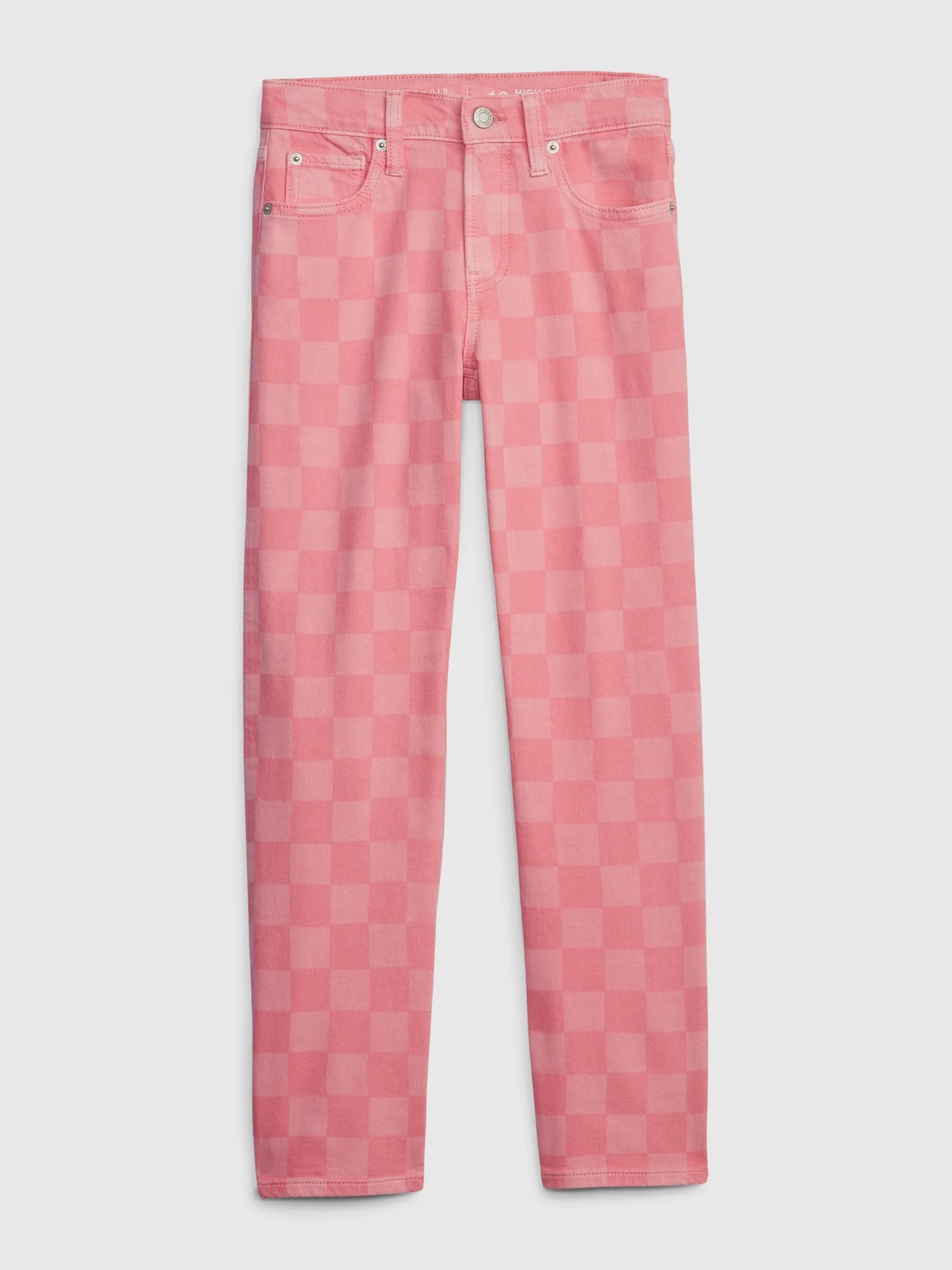 Φωτογραφία προϊόντος: GAP Ροζ Παιδικό High Rise Checkerboard '90s Loose Jean Παντελόνι με Washwell PINK CHECK