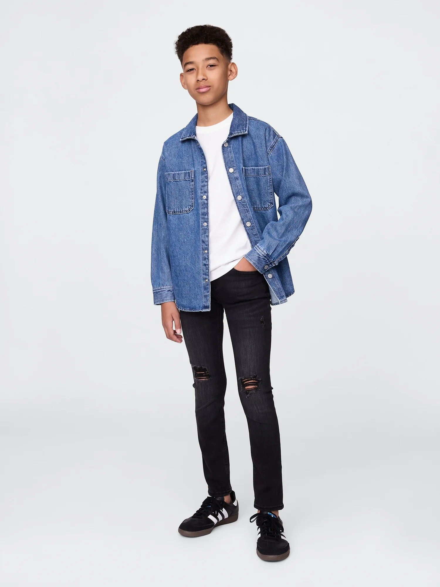 Φωτογραφία προϊόντος: GAP Μαύρο Παιδικό Skinny Jean Παντελόνι με Washwell™ Black wash