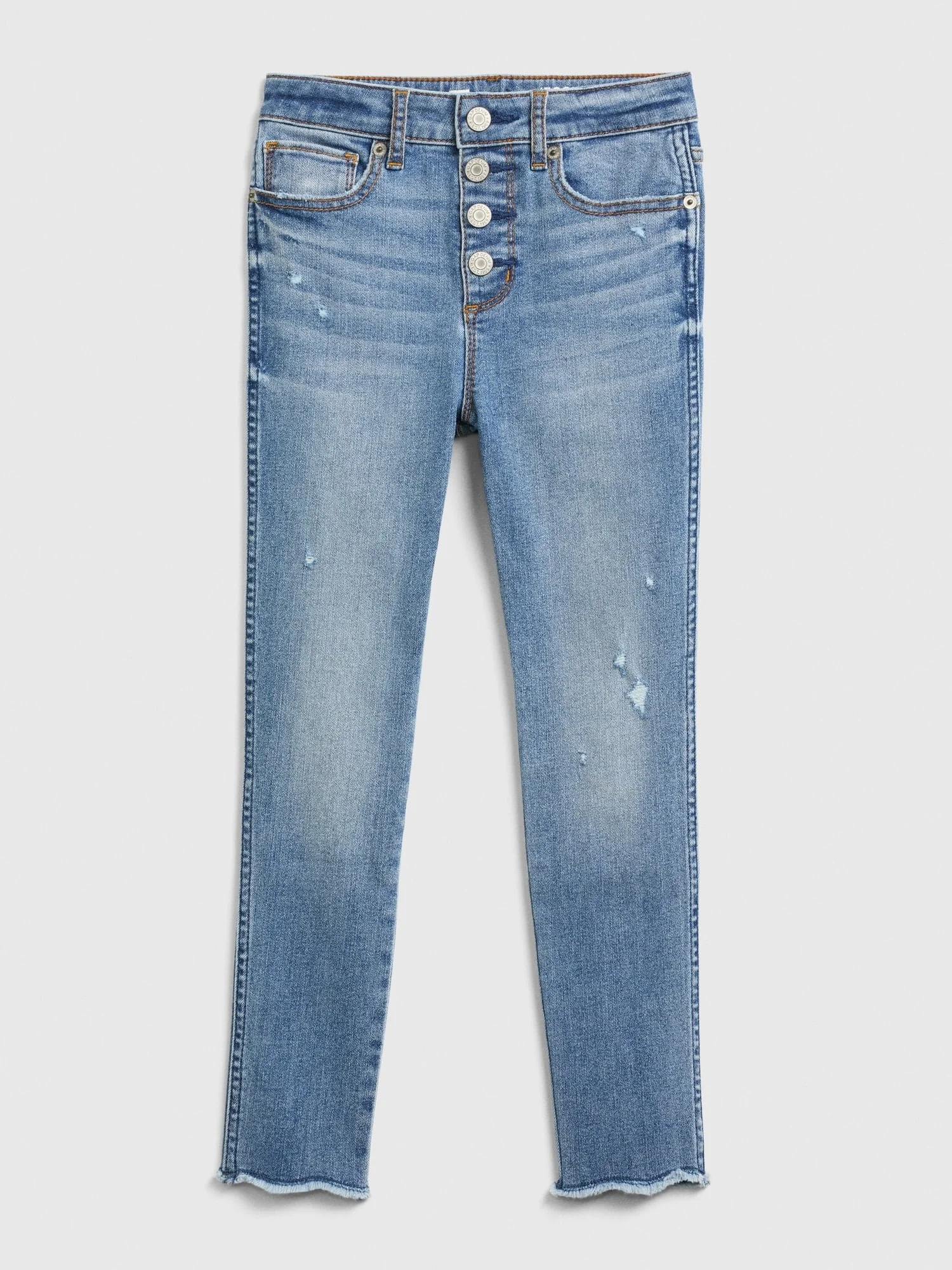 Φωτογραφία προϊόντος: GAP Παιδικό High Rise Distressed Ankle Jegging Παντελόνι με Max Stretch medium wash