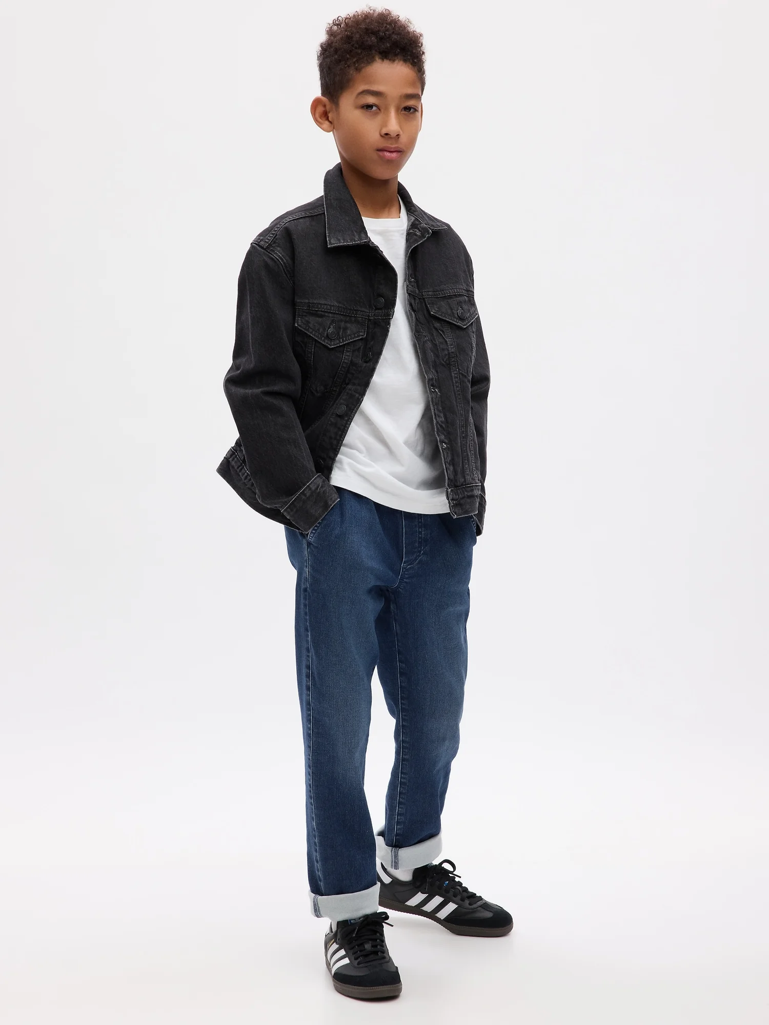 Φωτογραφία προϊόντος: GAP Μαύρο Παιδικό Denim Jogger Παντελόνι Dark wash indigo