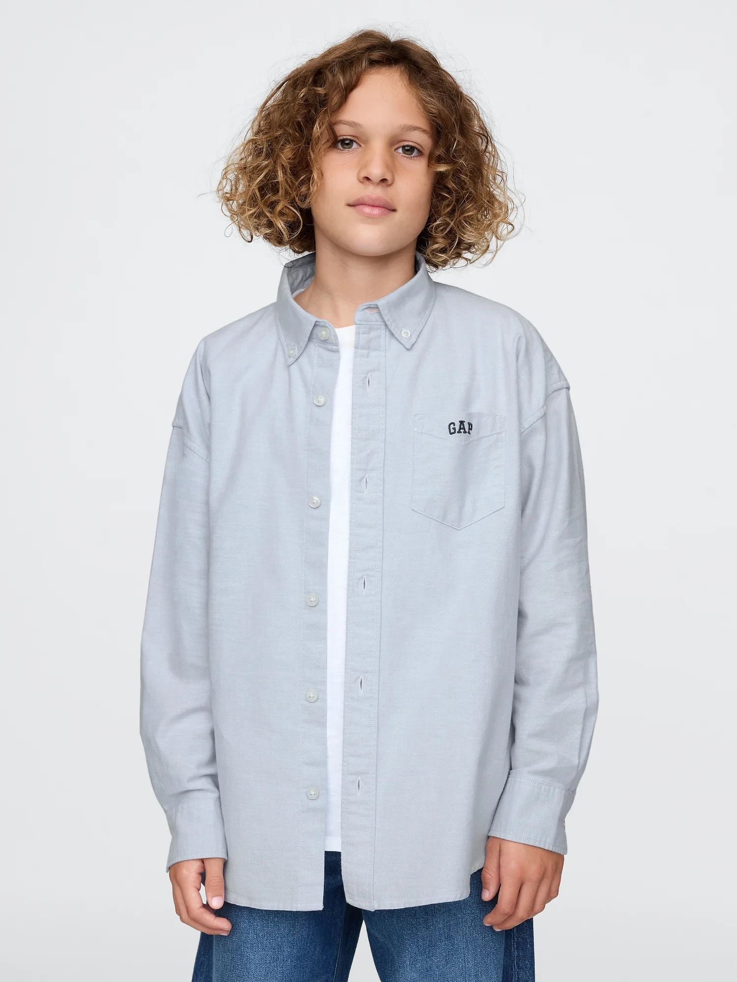 Φωτογραφία προϊόντος: GAP Γκρι Παιδικό Mini Logo Oxford Πουκάμισο LIGHT BLUE