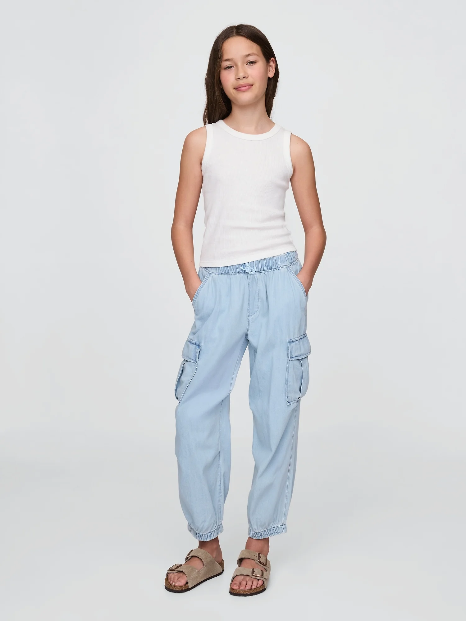Φωτογραφία προϊόντος: GAP Μπλε Παιδικό Denim Cargo Parachute Παντελόνι Medium wash