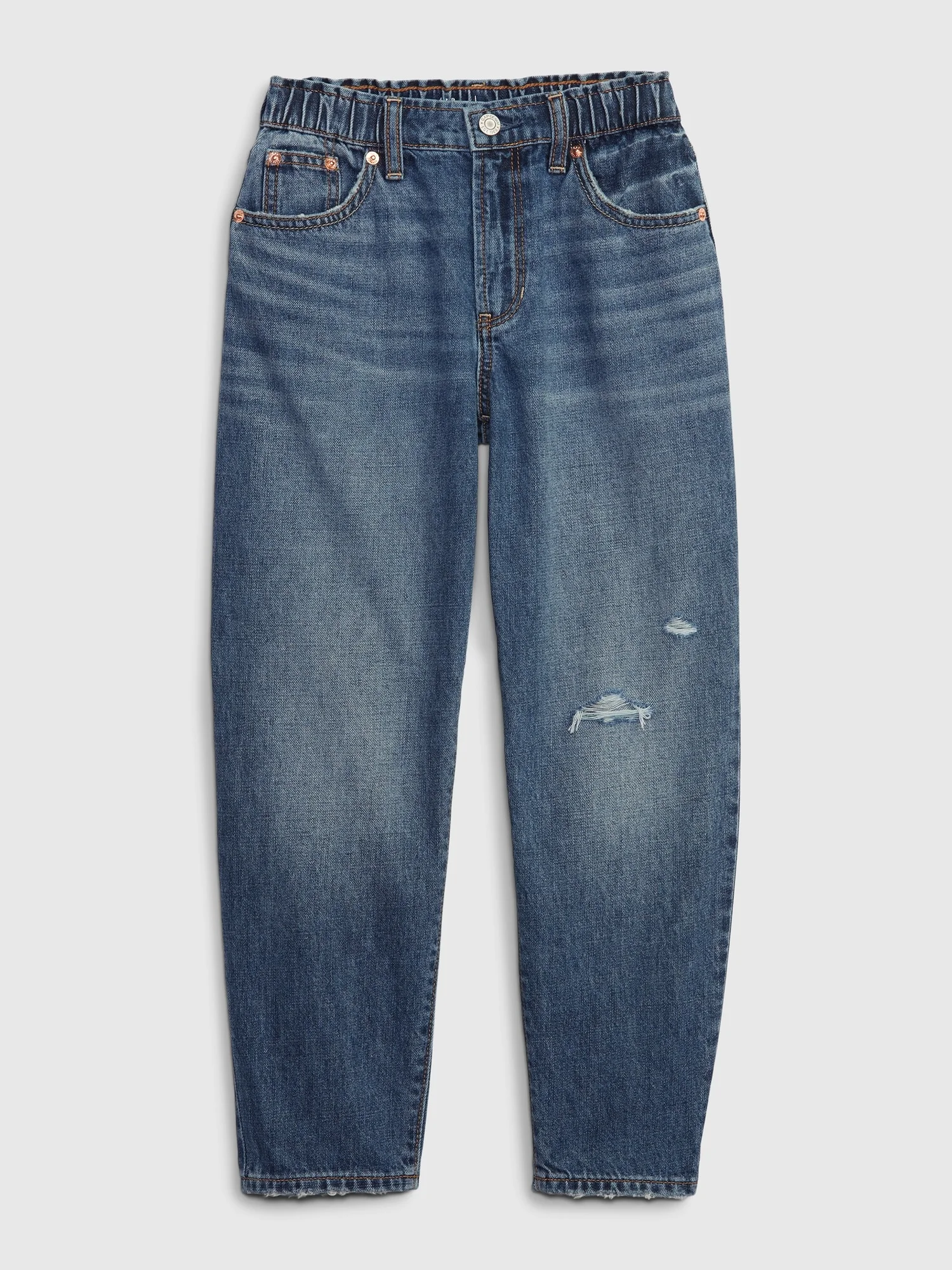 Φωτογραφία προϊόντος: GAP Μπλε Παιδικό High Rise Barrel Jean Παντελόνι με Washwell medium wash