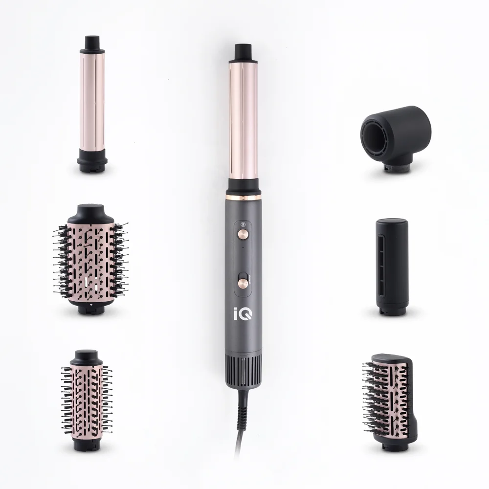 Φωτογραφία προϊόντος: IQ AIRSTYLER 7 ΣΕ 1 HD-1279 Κεραμική Ηλεκτρική Βούρτσα με Αέρα + Περιστρεφόμενη Κεφαλή για Ίσιωμα και Μπούκλες 1300W