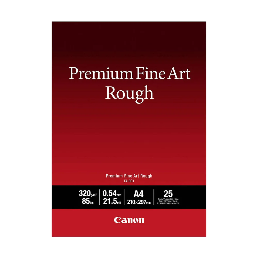 Φωτογραφία προϊόντος: Canon FA-RG1 Photo Paper Premium Fine Art Rough A4 (21x30) 320gr/m² for Printers Inkjet 25 Sheets (4562C001) (CANFA-RG1A4)