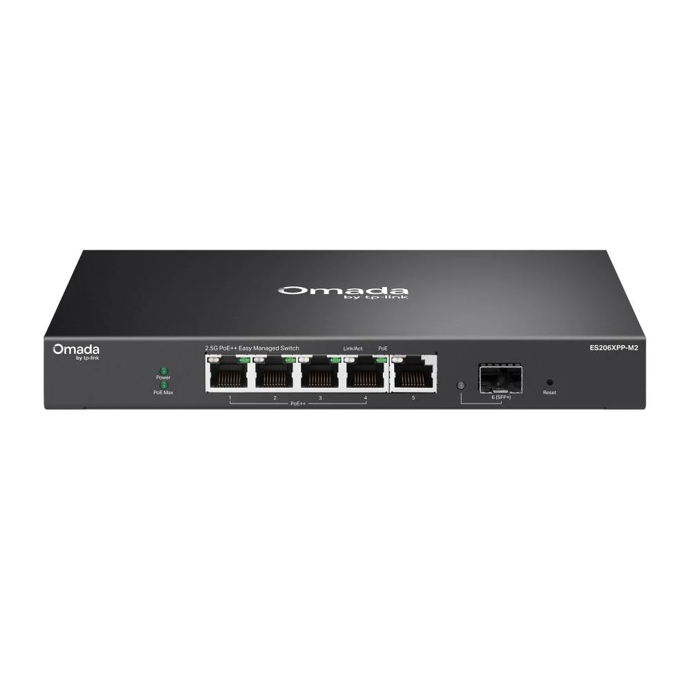 Φωτογραφία προϊόντος: TP-Link Omada 5-Port 2.5G BASE-T and 1-Port 10GE SFP+ Easy Managed Switch with 4-Port PoE++ (ES206XPP-M2) (TPES206XPP-M2)