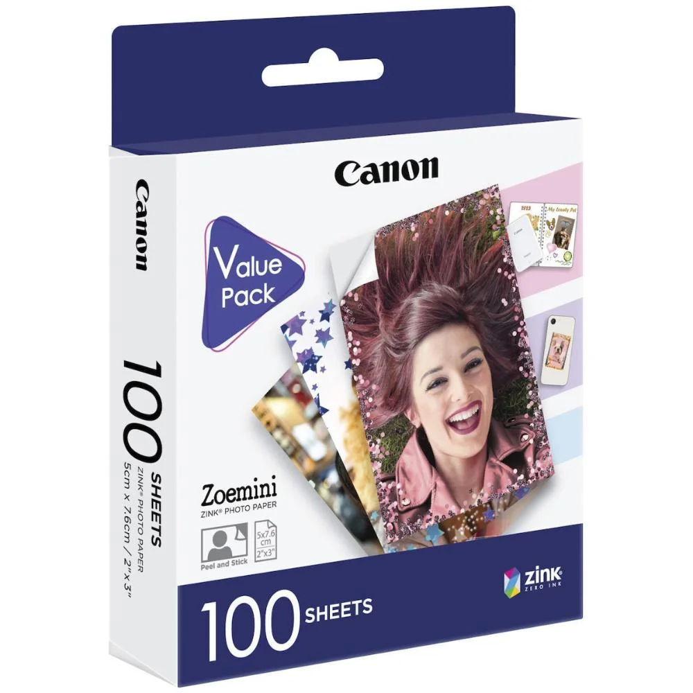 Φωτογραφία προϊόντος: Canon Zink Photo paper 5x7.5 (100 sheets) (6135C003) (CAN-ZINK100)