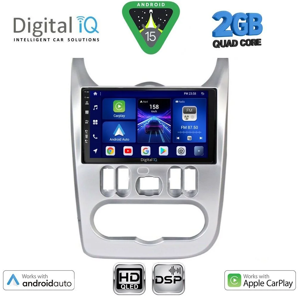 Φωτογραφία προϊόντος: DIGITAL IQ BXC 3101SL_CPAA (9inc) MULTIMEDIA TABLET for DACIA DUSTER – LOGAN – SANDERO mod. 2006-2012 (SILVER)