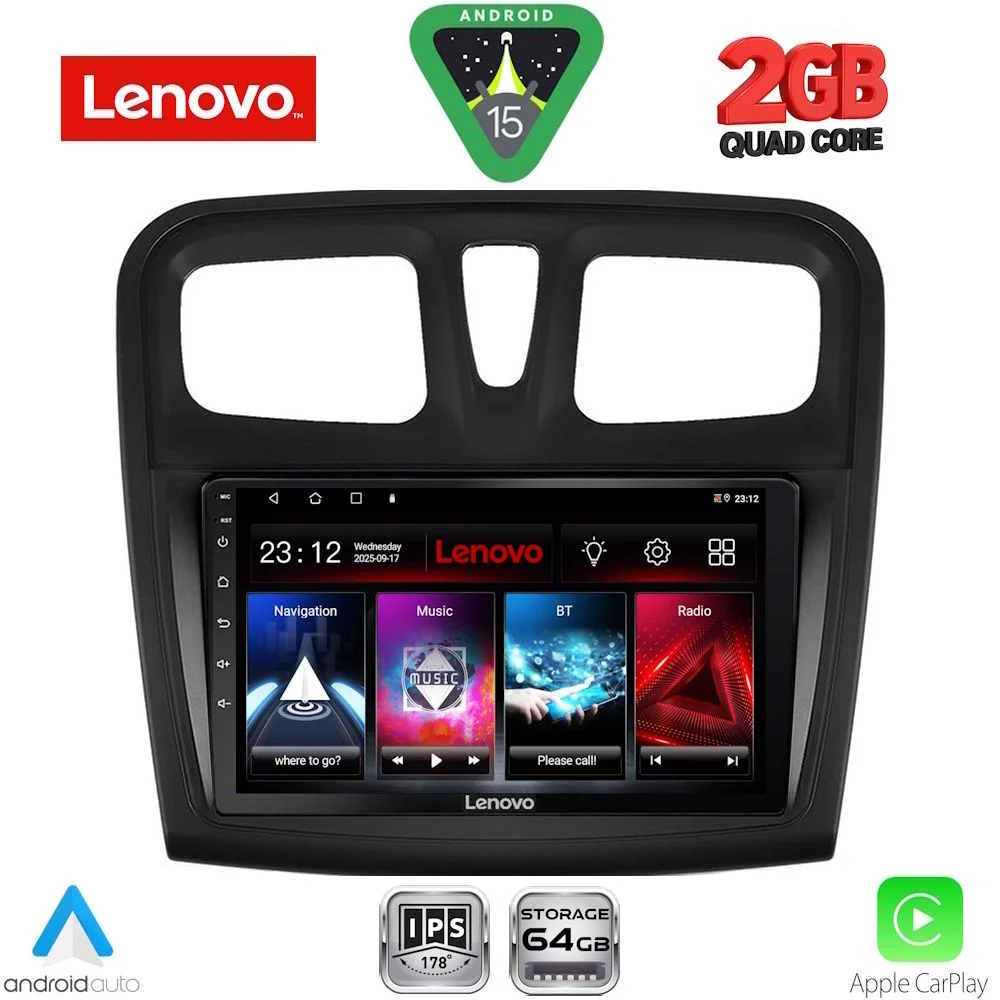 Φωτογραφία προϊόντος: LENOVO LVD 2108SQ_CPA (9inc) MULTIMEDIA TABLET for DACIA LOGAN – SANDERO mod. 2012-2019