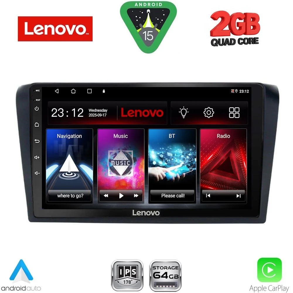 Φωτογραφία προϊόντος: LENOVO LVD 2365_CPA (9inc) MULTIMEDIA TABLET for MAZDA 3 mod. 2003-2008