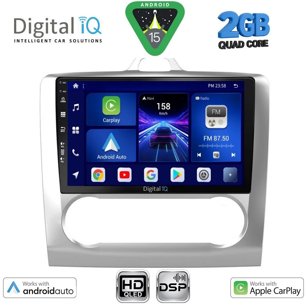 Φωτογραφία προϊόντος: DIGITAL IQ BXC 3156SL_CPAA CLIMA (9inc) MULTIMEDIA TABLET for FORD FOCUS mod. 2005-2012 (SILVER)