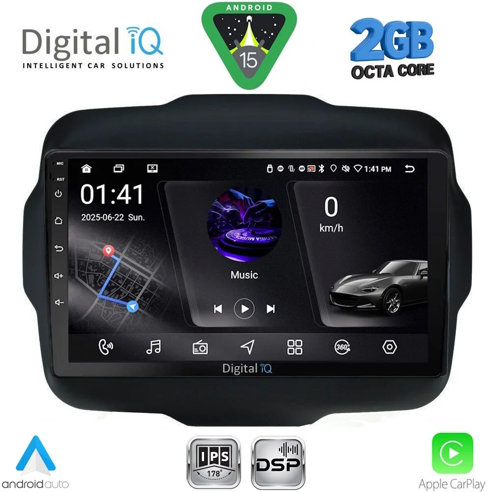 Φωτογραφία προϊόντος: DIGITAL IQ RSF 4290_CPA (9inc) MULTIMEDIA TABLET for JEEP RENEGADE mod. 2014-2025